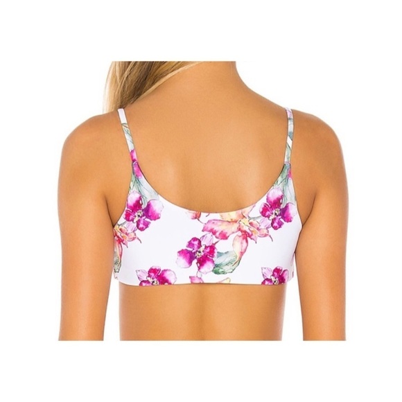 NWT PILYQ Wild Orchid Reversible Tie Bikini Top - Picture 2 of 3